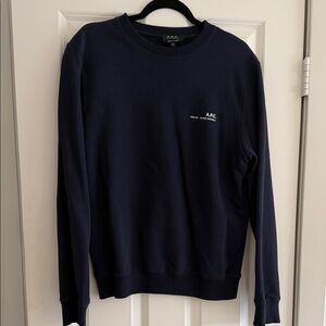 A.P.C. Navy Classic Crewneck Sweatshirt